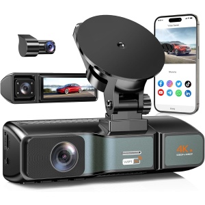 OVAMAN 4K+1080P+1080P 3-Channel DashCam